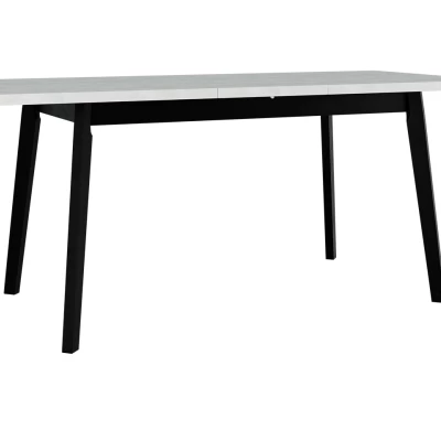Kihúzható étkezőasztal 140 cm 6 székkel ADELBITE 3 - artisan tölgy / fehér / sötét olajbogyó