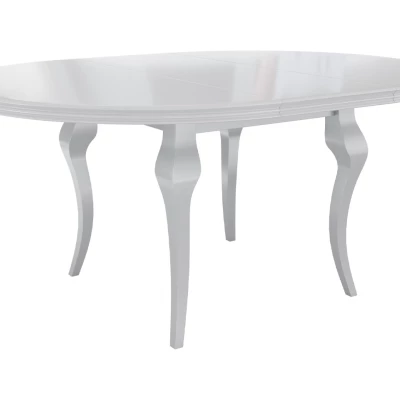 KRAM 2 kinyitható étkezőasztal 120 cm 4 székkel - fehér / fekete / krémszínű