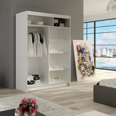 Tükrös gardrób 120 cm GASPARA 5 - fehér