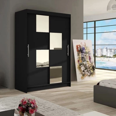 Tükrös szekrény 120 cm GASPARA 3 - fekete