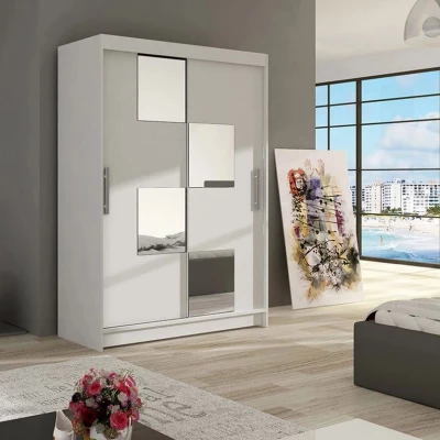 Tükrös gardrób 120 cm GASPARA 3 - fehér