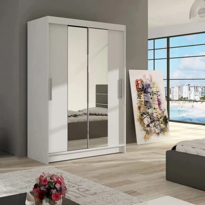 GASPARA 2 tükrös ruhásszekrény 120 cm - fehér