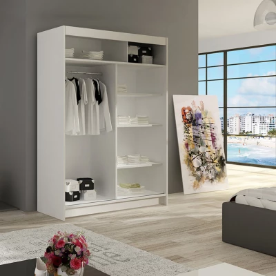 GASPARA 2 tükrös gardróbszekrény 120 cm - szarvasgomba tölgyfa
