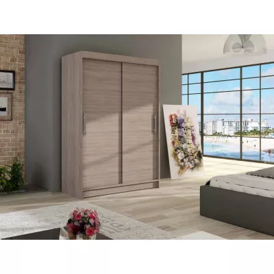 Keskeny gardróbszekrény 120 cm tolóajtókkal GASPARA 1 - szarvasgomba tölgy