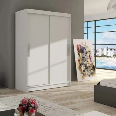 Keskeny gardróbszekrény 120 cm tolóajtókkal GASPARA 1 - fehér