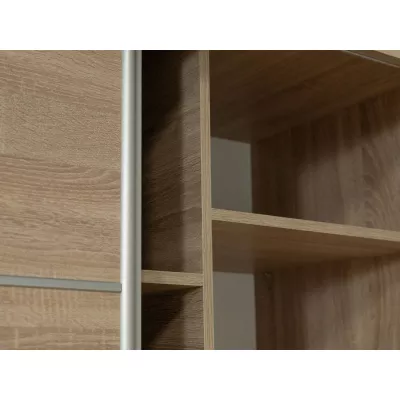 Széles gardróbszekrény 200 cm tolóajtókkal SANARE 6 - kasmír