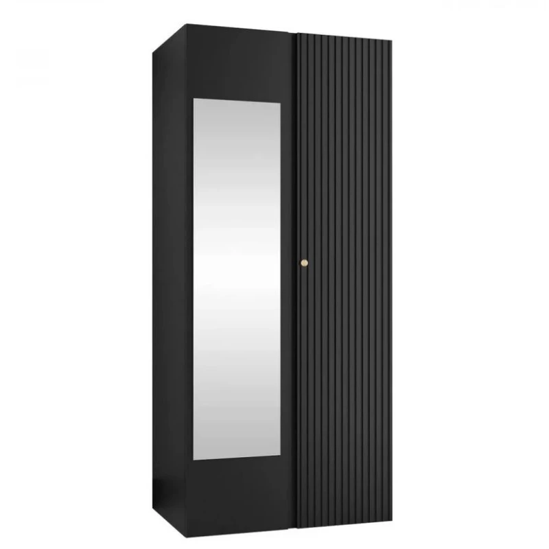Tükrös előszobaszekrény 74 cm LURDES - fekete