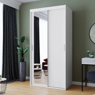 Keskeny, tükrös gardrób 100 cm ZITA - fehér
