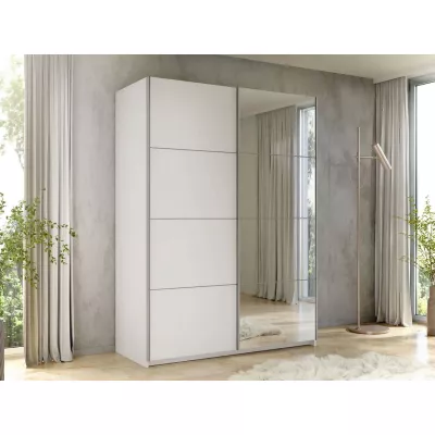 Tükrös gardrób 150 cm MILVEA - fehér