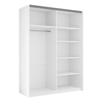 Tükrös gardrób 150 cm MILVEA - fehér