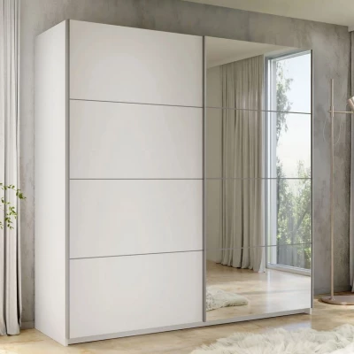 Tükrös gardrób 200 cm MILVEA - fehér