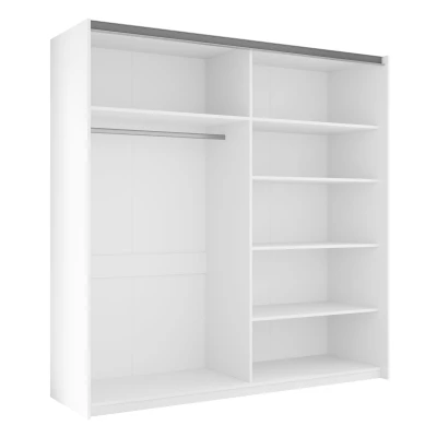 Tükrös gardrób 200 cm MILVEA - fehér