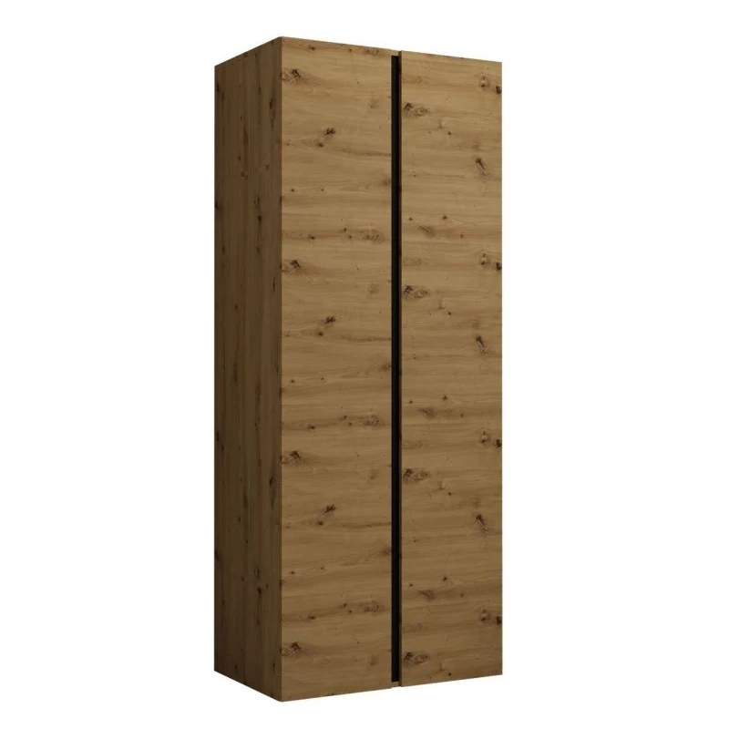 Előszobai szekrény 74 cm SELAND - artisan tölgy / fekete