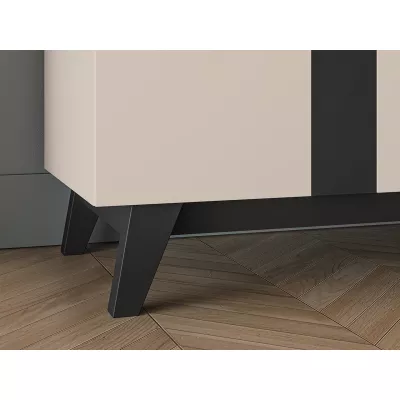 Gardróbszekrény 90 cm CHARLOTTE - kasmír / fekete