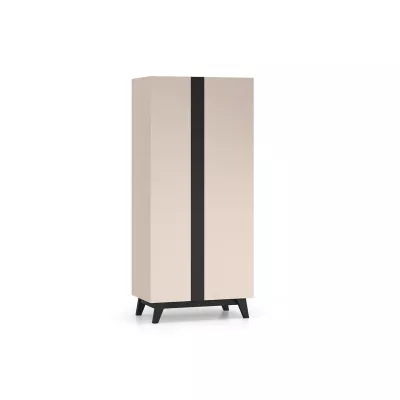 Gardróbszekrény 90 cm CHARLOTTE - kasmír / fekete