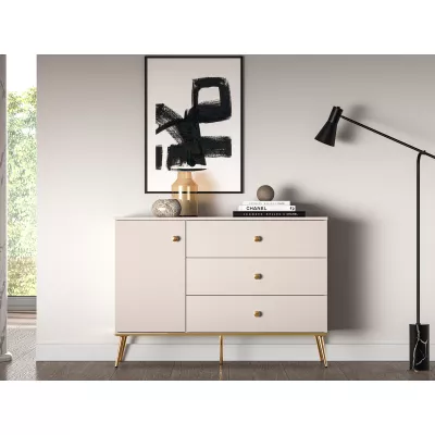 LUNA kombinált komód - kasmír / arany