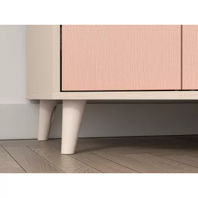 OLIVIA gyerekszobába való sarokszekrény 80 cm - bézs / rózsaszín