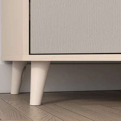 OLIVIA gyerekszobába való sarokszekrény 80 cm - bézs / szürke