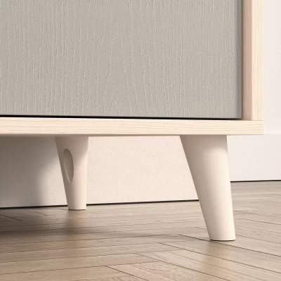 Kétajtós szekrény 80 cm gyerekszobába OLIVIA - bézs / szürke