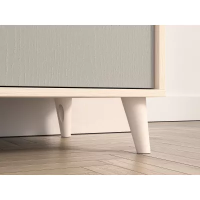 Kétajtós szekrény 80 cm gyerekszobába OLIVIA - bézs / szürke
