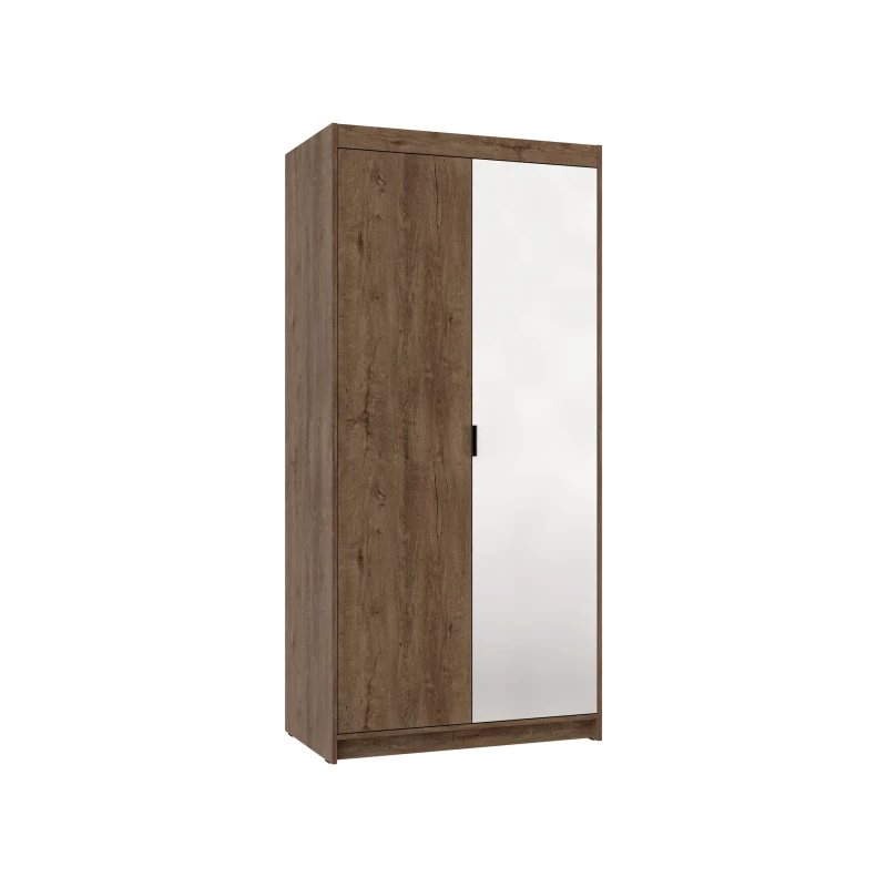 PILINA gardrób 90x190 tükörrel - lefkas tölgy