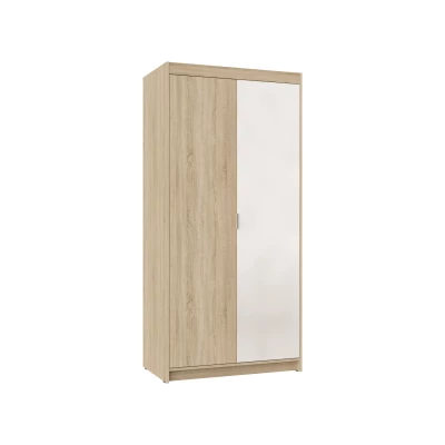 PILINA gardrób 90x190 tükörrel - sonoma tölgy
