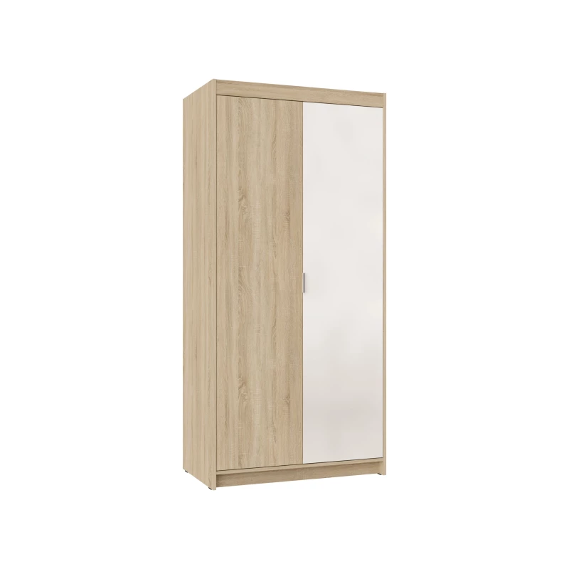 PILINA gardrób 90x190 tükörrel - sonoma tölgy