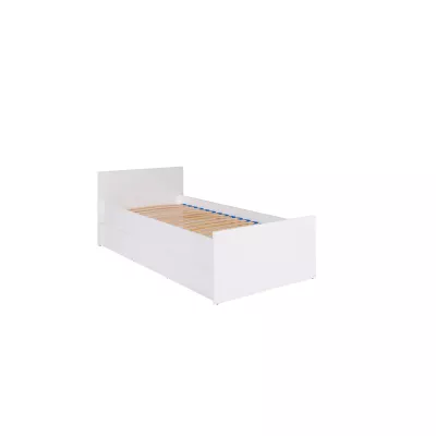 Egyszemélyes ágy léces kerettel 90x200 LIONU - fehér