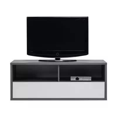 TV állvány MANKATO - szürke / fényes fehér