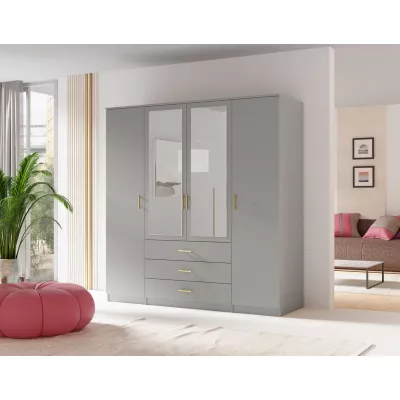 Kombinált szekrény 200 cm HENDRUM - szürke