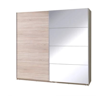 Tükrös gardrób 225 cm FOSSTON 3 - sonoma tölgyfa