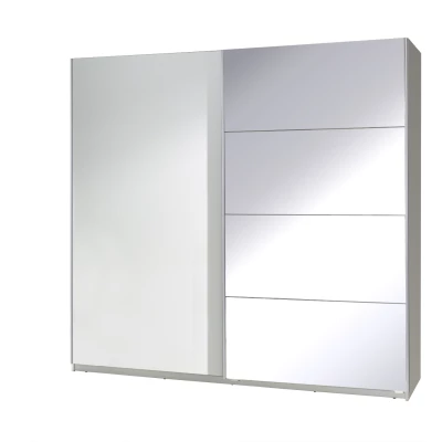 Tükrös gardrób 225 cm FOSSTON 3 - fehér