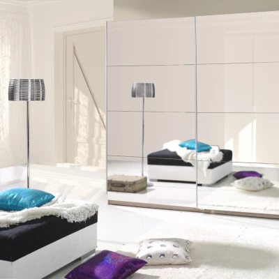 Tükrös gardrób 225 cm FOSSTON 1 - fehér