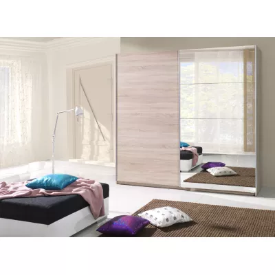 Tükrös gardrób 225 cm FOSSTON 3 - sonoma tölgyfa