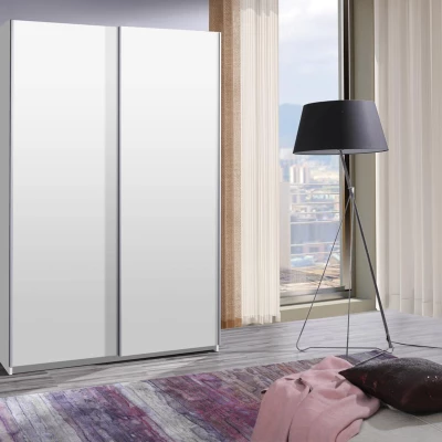 Magas ruhásszekrény 135 cm WILTON - fehér