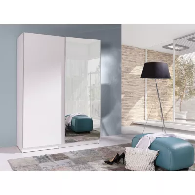 150 cm-es gardróbszekrény tükörrel WADENA 2 - fehér