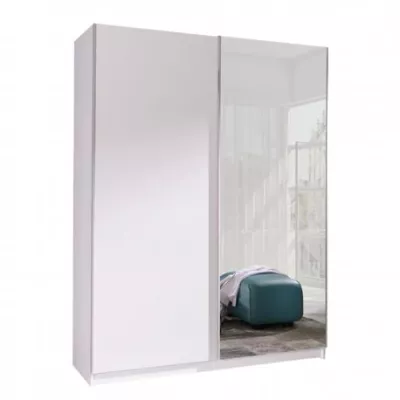 150 cm-es gardróbszekrény tükörrel WADENA 2 - fehér