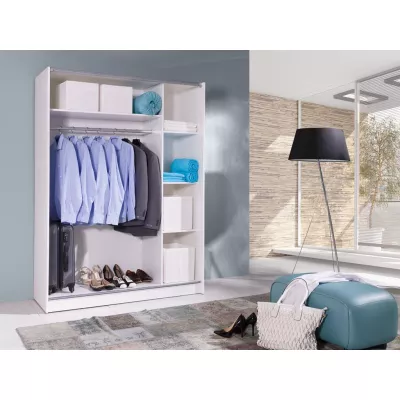 Tükrös gardrób 150 cm WADENA 7 - fehér / fekete