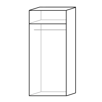 Kétajtós szekrény 90 cm FRIDLEY - sonoma tölgyfa