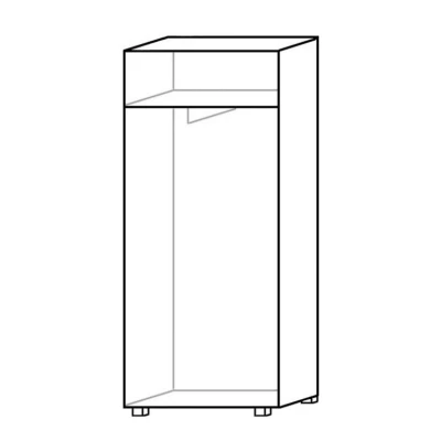 Előszobaszekrény 68 cm ruhaakasztó rúddal ANDOVER - gesztenye wenge