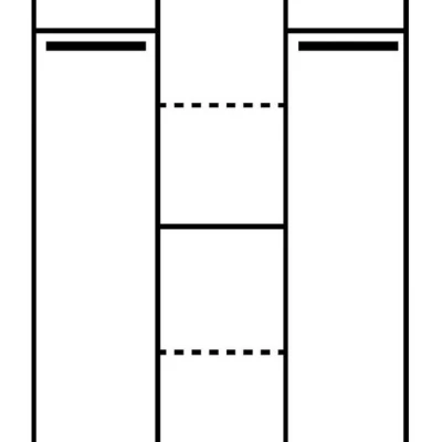 Gardrób kombináció 150 cm ANDOVER - gesztenye wenge