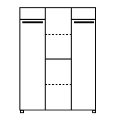 Gardrób kombináció 150 cm ANDOVER - gesztenye wenge