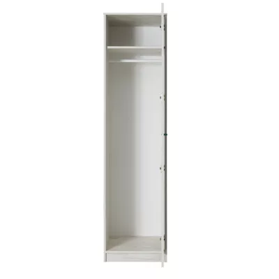 Keskeny gardrób 50 cm ruhaakasztó rúddal DEANY - kraft tölgy / kőris / türkiz