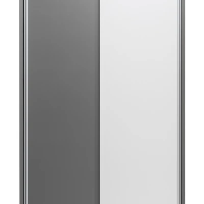 Keskeny gardrób 120 cm MANKATO - szürke / fényes fehér