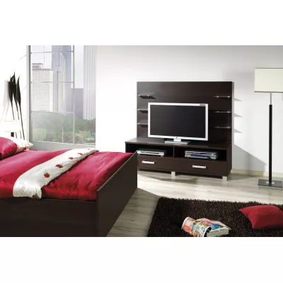 ANDOVER fali panel polcokkal - gesztenye wenge
