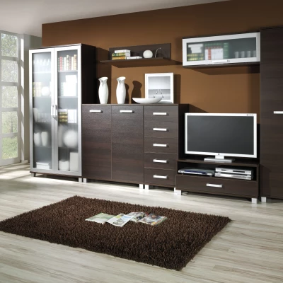 Keskeny polcos szekrény 50 cm ANDOVER - gesztenye wenge
