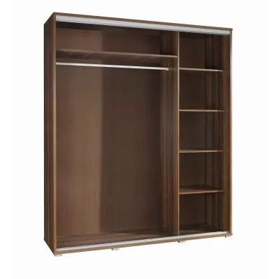 Magas gardróbszekrény 155 cm tükörrel DANUBE 2 - gesztenye wenge