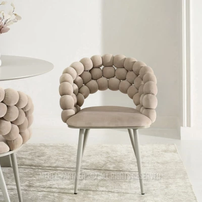 Designer étkezőszék NAHIDA - bézs / szürke