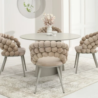 Designer étkezőszék NAHIDA - bézs / szürke