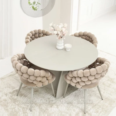 Designer étkezőszék NAHIDA - bézs / szürke